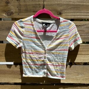 Forever 21 Knit Button Top